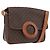 Céline Sac à épaule en toile Macadam CELINE en cuir PVC marron doré Auth 173698A