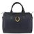 Borsa a mano in tela Trotter Christian Dior in PVC e pelle blu navy Auth BA11379A - vista 2