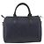 Borsa a mano in tela Trotter Christian Dior in PVC e pelle blu navy Auth BA11379A - vista 3