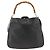 Borsa a Spalla in Pelle Gucci Bamboo 2way Nera Oro 001 1577 Auth BA11229 Nero D'oro - vista 2