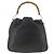 Borsa a Spalla in Pelle Gucci Bamboo 2way Nera Oro 001 1577 Auth BA11229 Nero D'oro - vista 3