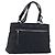 Bolsa Tote Gancini de Nylon Preta e Prata da Salvatore Ferragamo Auth BA11280 Preto