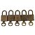 LOUIS VUITTON Set di 5 Lucchetti in Metallo Dorato LV Auth 167124 D'oro - vista 2