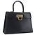 Borsa a mano Gancini in pelle blu navy e oro Auth BSZ342 di Salvatore Ferragamo D'oro