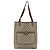 Borsa tote Gucci GG Supreme Web Sherry Line in PVC beige e oro 39 02 003 Auth kk643 D'oro - vista 2