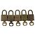 LOUIS VUITTON Set di 5 Lucchetti in metallo Oro LV Auth 167111 D'oro - vista 3