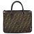 Borsa a mano in tela Zucca FENDI nera e marrone Auth ep13687 Nero - vista 13