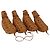 MCM Logogram Vicetos Copertura per Testa di Mazza da Golf in Pelle PVC Marrone Oro Auth 170928 D'oro