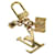 LOUIS VUITTON Micro Charm Petite Malle Charm metal Gold M01567 LV Auth LNZ842M Golden  - view 6