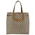 Gucci Borsa Tote GG Supreme PVC Beige Oro 39 02 061 Auth 174551 D'oro - vista 2