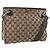 Borsa a Spalla GG Canvas Gucci Beige Argento 120841 Auth 173391