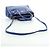 Salvatore Ferragamo Gancini Sofia Handtasche Leder 2-Wege Blau Gold Auth ARZ486A Golden - Ansicht 10