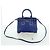 Salvatore Ferragamo Gancini Sofia Handtasche Leder 2-Wege Blau Gold Auth ARZ486A Golden - Ansicht 28