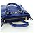 Salvatore Ferragamo Gancini Sofia Handtasche Leder 2-Wege Blau Gold Auth ARZ486A Golden - Ansicht 7