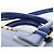 Salvatore Ferragamo Gancini Sofia Handtasche Leder 2-Wege Blau Gold Auth ARZ486A Golden - Ansicht 9