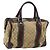 Borsa Boston in tela GG della linea Sherry di GUCCI Beige Oro Rosso Auth gh1789 D'oro