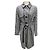 Autre Marque Abrigo trench de cuadros vichy azul marino / blanco con cinturón Paul Stuart