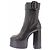 Saint Laurent Stivali neri con tacco e piattaforma in pelle Nero - vista 3