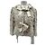 Autre Marque Giacca in pelliccia e satin crema Beige