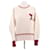 Ami Beige Pullover mit rotem Kragen aus Wolle  - Ansicht 1