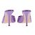 Autre Marque Mules violettes en cuir - vue 5