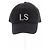 Gorra Luisa Spagnoli negra de algodón con logo blanco Negro