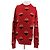 Prada Roter Pullover mit Mustern aus Wolle und Kaschmir