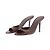 Autre Marque Mule in pelle marrone con tacco