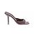 Autre Marque Mule in pelle marrone con tacco - vista 2
