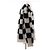 Autre Marque Karierte Mohair-Cardigan Schwarz - Ansicht 3