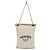 Hermès Aline GM Damen Schultertasche aus Baumwolle und Leder, braun, weiß