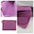 Pochette Bora MM Hermès Violette en Coton  - vue 5