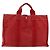 Borsa Hermès Deauville MM Rosso - vista 2