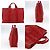 Borsa Hermès Deauville MM Rosso - vista 3