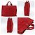 Borsa Fourre Tout MM di Hermès Rosso - vista 3