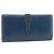 Hermès Kelly Geldbörse Blau Leder