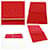 Pochette Hermès Birkin Rouge en Coton  - vue 3