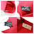 Pochette Hermès Birkin Rouge en Coton  - vue 4
