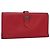 Hermès Carteira de couro Hermes Kelly Vermelho