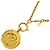 Chanel Cambon Circle Gold Plated Necklace Golden