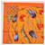Bufanda Hermès Carré 90 Naranja  - vista 2