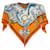 Sciarpa in cashmere Hermès Etriers Triangle Geant Arancione