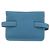 Borsa a vita Pochette Hermès in pelle verde, blu e argento - vista 2