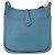 Borsa a Spalla Hermès Evelyn 2 PM Blu - vista 2