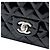 Chanel Nero Medio Classico in Pelle Verniciata Doppio Flap - vista 5