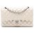 Chanel Bianco Medio Classico Caviar Doppio Crudo