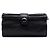 Clutch Emblema Globo in Pelle di Agnello Nera Chanel Nero