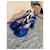 Sandali platform Prada in suede blu - vista 3