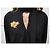 VINTAGE LANVIN SET BROSCHE UND BLATT-ÖHRRINGE AUS GOLDMETALL Golden - Ansicht 19