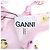 Abito midi a sottoveste in seta multicolore con stampa floreale di Ganni - vista 5